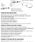 Diagram instructions for Genuine GP1036940-CP Pullout Spray Head installation for Avatar and Coralais faucets in multiple languages.
