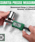 6 Inch Digital Caliper With Large LCD Screen And Auto Off Vernier Caliper Measuring Tool used on metal cylinder