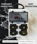 Heavy Duty 110V Power Distribution Box With NEMA 5-20 Outlet, IP54 Weatherproof Electrical Panel For Construction Sites.