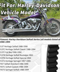 Golknha Drive Belt Replacement For 86-94 Harley Davidson Softail Heritage Fat Boy Plus Standard Custom Springer Models Like Flstc And Flstn With 132 Tooth Count And 1.5 Inch Width For Rock Solid Performance, showing a purple Harley bike.