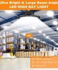 100W UFO LED High Bay Light With 15000 Lumens At 5000K Daylight IP65 UL Approved illuminating warehouse