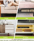 Image showing Heavy Duty Bed Riser Set 2 3 4 6 8 Inches Oversized Furniture Risers under couch, bed, cabinet, and TV stand.
