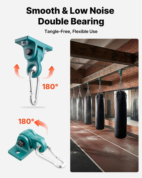 Four Pack Heavy Duty Swing Hangers With Screws And Bolts Included For Indoor Outdoor Use Up To 1250 Lbs Each shown in gym
