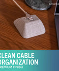 Magnetic Cord Holder Cable Organizer With Magnet Clips For Charger Management On Desktop And Nightstand in light toasted beige