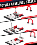 Magnetic Putting Mirror With Golf Gates Training Aid for all skill levels showing various gate configurations for practice.