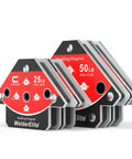Heavy Duty Welding Magnet Set 4 Pack With 2 25Lb And 2 50Lb Magnets Arrow Holders Locking At 45 90 And 135 Degrees For Precise Alignment