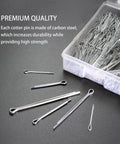 Built Tough Cotter Pin Assortment Kit With Case 1000 Piece Set Including Six Sizes From 1/16 To 5/32 Inch Durable Carbon Steel Split Pins