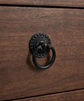Vintage Black Ring Drawer Pulls Set Of Ten For Cabinets And Dressers Antique Zinc Alloy Handles With Large Ring Retro Single Hole Hardware