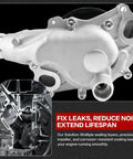 Premium Water Pump Kit Fits Land Rover And Jaguar 3.0L SC V6 Plus 5.0L V8 Supercharged Engines, showing aluminum housing.
