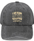 Lightweight Distressed Baseball Cap For Women With Washed Low Profile Style, Adjustable Buckle Strap, front view