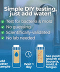 No Hassle Diy Water Test Kit That Skips The Fluff While Spotting Sneaky Bacteria And Mold In Tap Well Or Drinkable Sources Delivering smooth at home readings, showing water testing process with samples and results.