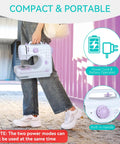 Person carrying Portable Mini Sewing Machine For Beginners With Dual Speed And 12 Stitches Foot Pedal And Accessories Kit