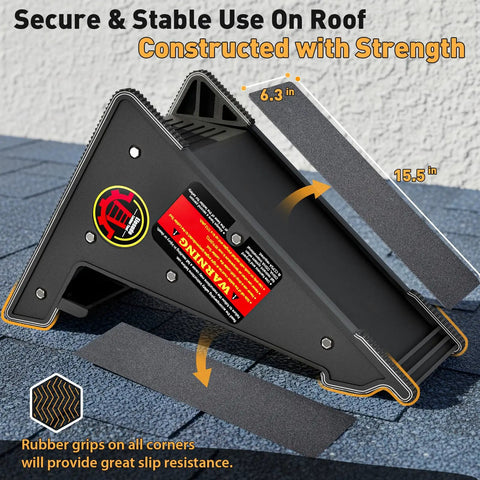 Universal Ladder Stabilizer And Roof Leveler Tool For Uneven Surfaces Heavy Duty Anti Slip Platform with dimensions shown