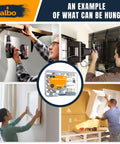 Drywall Anchor Kit With Screws 120 Piece Hollow Wall Set Including Grey Butterfly Anchors White Butterfly Anchors Self Drilling Anchors And 60 Screws For Hanging Shelves Pictures Cabinets And Other Wall Decor On Drywall in use for home installations.