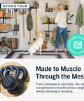 Beefy 72 Inch Wall Mount Tool Organizer Rack Set with 2 Fixed 36 Inch Rails and 8 PVC Coated Hooks showcased in a home garage.