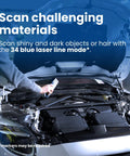 Handheld 3D Scanner With Blue Laser Infrared And VCSEL Structured Light For 0.04mm Accuracy And 70FPS Fast Scanning Made For Makers And Pros In 3D Printing Reverse Engineering Car Restoration Design And Education scanning a car engine bay