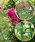 Green Twist Plant Tie Kit With 118 Feet Of Flexible TPR Garden Ties And 20 Plant Clips supporting garden plants