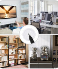 2 Inch Desk Grommet Cable Management 2 Pack White Cord Hider For Wall Mounted TV Desk Hole Cover in various room settings