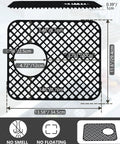 Two Pack Silicone Sink Protectors With Trellis Pattern Non Slip Durable Kitchen Mat 13 By 11 Inches For Stainless Steel Sinks