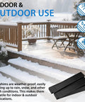Outdoor deck with snow, showing Eight Pack 8 Inch Plastic Composite Shims for Furniture Doors Toilets and Tables with extreme load support.