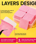 Must Have Pro Grade Gel Nail Polish Remover Tools Kit with 3-layer pink lint-free wipes in box
