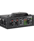 2 Channel DSLR Audio Interface For Home Studio Pro Denon Pro PMD 602A USB Audio Interface with Low Noise Preamps, side view