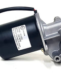 Heavy Duty 12V DC Reversible Gear Motor With 100 RPM Low Speed And High Torque Featuring A Rock Solid 10 Mm Two Flat Shaft Built Tough For Smooth Robot Builds And Everyday Automations That Run Like A Dream Daily, showing wires and gear casing.