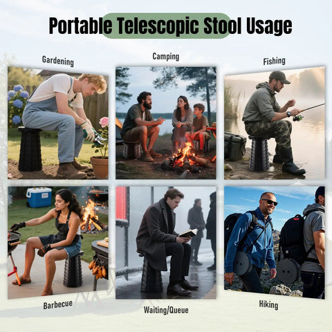 Ultra Sturdy Foldable Stool for Outdoor Adventures Portable Collapsible Chair used in various activities