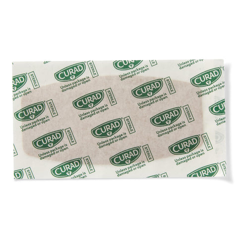Flex-Fabric Adhesive Bandages X-Large 2x4 50 Count wrapper showing logo and packaging details