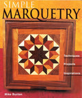 Book cover showing a marquetry pattern for "Marquetry Techniques And Projects For Woodworkers And DIYers: Veneers, Cutting And Taping."