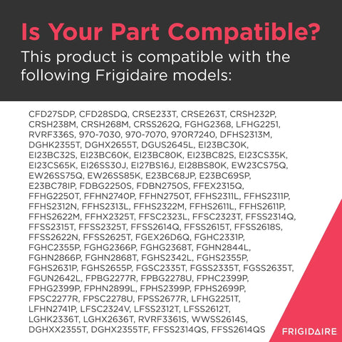 Compatibility list for Water Inlet Valve 242252702 For Refrigerators Replacement With Easy Install Durable Construction Precise Fit