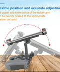 FPV Remote Controller 2 Tablet Mount for DJI FPV Drone showing adjustable joints and flexible tablet angle positioning.