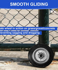 Heavy Duty Sliding Gate Wheels With Dual 6 Inch Rubber Wheels On A Sturdy Steel Carrier U Bolt Clamp Mount Fits 2 Inch Metal Tube Track Rollers For Driveway Gates Up To 800 Lbs That Prevent Sagging And Drag