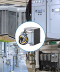 100VA 120V to 24V AC Transformer with Built-In Breaker for HVAC systems and control panels, visible installation applications