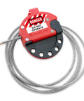 6 Foot Adjustable Lockout Cable With Vinyl Coating Stainless Steel 5/32 Inch Cable For LOTO Locks Out Breakers Valves and Tight Spots
