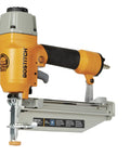 2.5 Inch 16 Gauge Finish Pneumatic Nailer For Trim And Molding With Tool Free Jam Release, orange and grey body