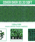 Totally Realistic Artificial Boxwood Roll Panels 40 By 120 Inches Privacy Fence Screen Faux Ivy Leaves details and grid structure