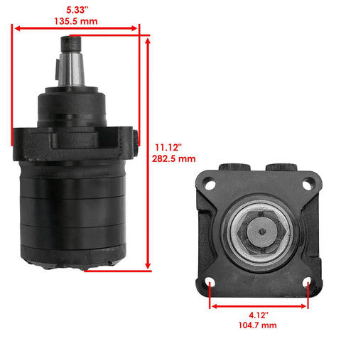 Beefy Hydraulic Wheel Motor For Lawn Mowers Parker TF0240US081AADD Compatible Drop In Replacement For Exmark LHP Series And More Heavy Duty Hydraulic Drive Wheel Delivers Reliable Performance