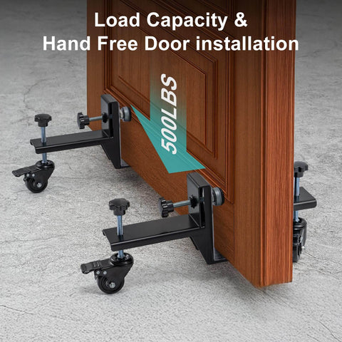 Heavy Duty Door Lifter Kit With Rolling Door Dolly Wheels For Pre Hung Doors Up To 800 Lb Pro Grade Go To Install Tools for easy lift