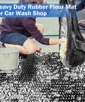 Heavy Duty Anti Fatigue Drainage Mat 82 By 35 Inch For Kitchens And Wet Areas, Non Slip Rubber Floor Mat in use at car wash