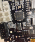 Close-up of Replacement Mainboard for Mega Zero Two Point Zero 3D Printer, Direct Hardware Swap, Drop In And Plug In, Exact Fit With