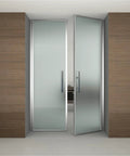 Double Sided Ladder Style Push Pull Stainless Door Handle For Steel Aluminum And Glass Doors 18 Inch Brushed Satin Finish Heavy Duty