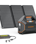 155Wh Solar Generator Kit With 30W Panel Included Portable Power Station For Camping Off Grid Emergency Backup