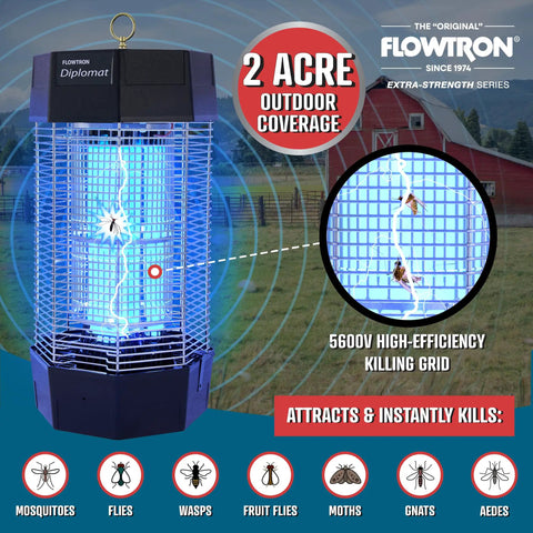 No Nonsense Indoor Outdoor Bug Zapper For Homes And Yards Kills Flies And Mosquitoes With Dual Lure Tech 120W UV Light