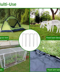 Tough As Nails Heavy Duty Galvanized 5 Inch Lawn Staples 11 Gauge U Shaped Ground Spikes used for multiple outdoor applications.