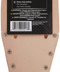 Back view of Rugged Heavy Duty Plier Tool Holder With Open Bottom Design, Model 417 in packaging, showing features and warnings.