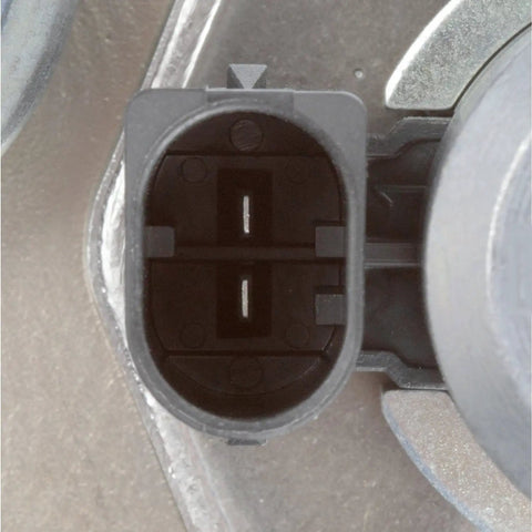Close-up of the electrical connector of the Factory Spec Heavy Duty Frame Mounted Mechanical Fuel Pump HM10024.