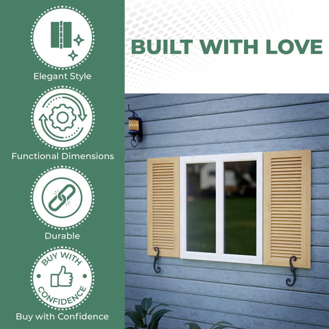 6 Pack 6.5 Inch S Style Cast Iron Shutter Dogs With Rust Resistant Powder Coated Finish External Shutter Tieback Hardware Mounting Screws Included No Fuss Easy Install