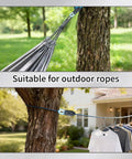 Four Pack Rope Clamps Reusable Half Inch Clamp For Nine To Ten Point Five Millimeter Nylon Or Black Braided Cord Ready For Pet Leashes Docking Boating Climbing Bridle Reins Tent Swing Chair Tighteners And Lanyards used on hammock and clothesline in outdoor setting