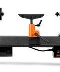 Beefy Variable Speed Benchtop Wood Lathe With A Knockout Six Amp Motor And Wide Open 14 By 20 Inch Swing Capacity for bowl turning.